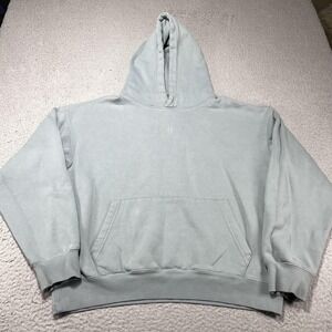 Ninth Hall Hoodie Mens XL Blue Boxy Pullover Fleece Sweatshirt Fundamentals